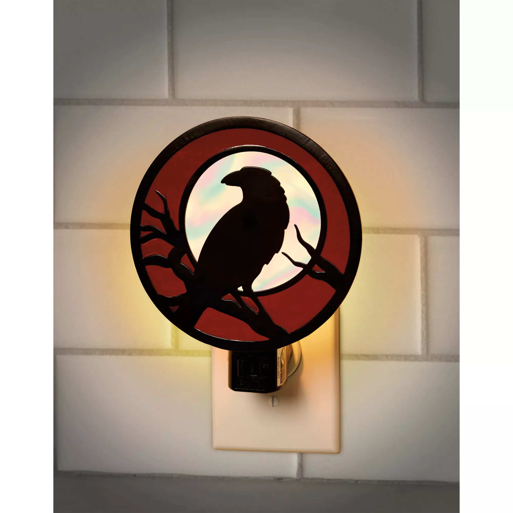 Raven Stained Glass Night Light at Spirit Halloween