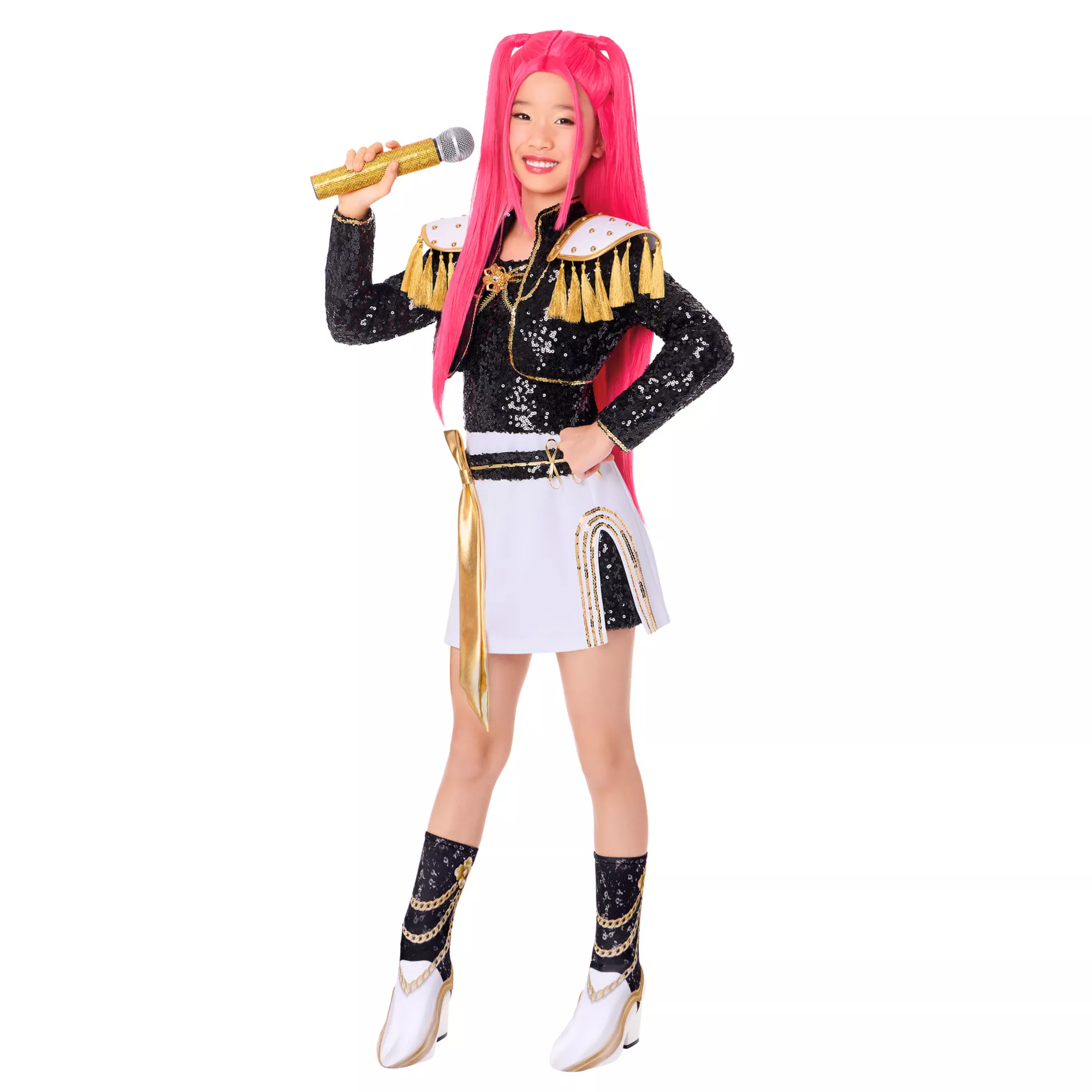 Kids Mira Golden Dress Costume - KPop Demon Hunters at Spirit Halloween