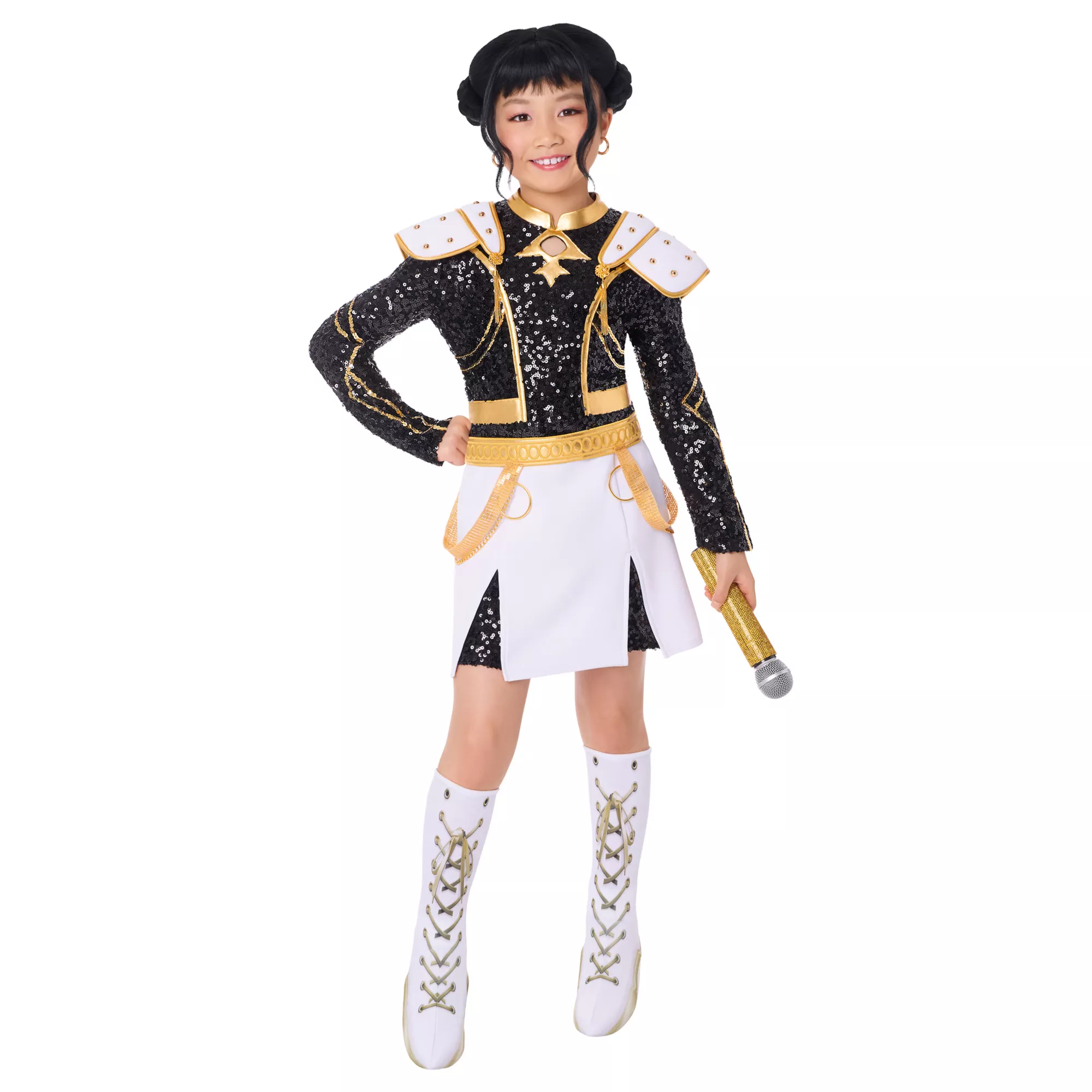 Kids Zoey Golden Dress Costume - KPop Demon Hunters at Spirit Halloween