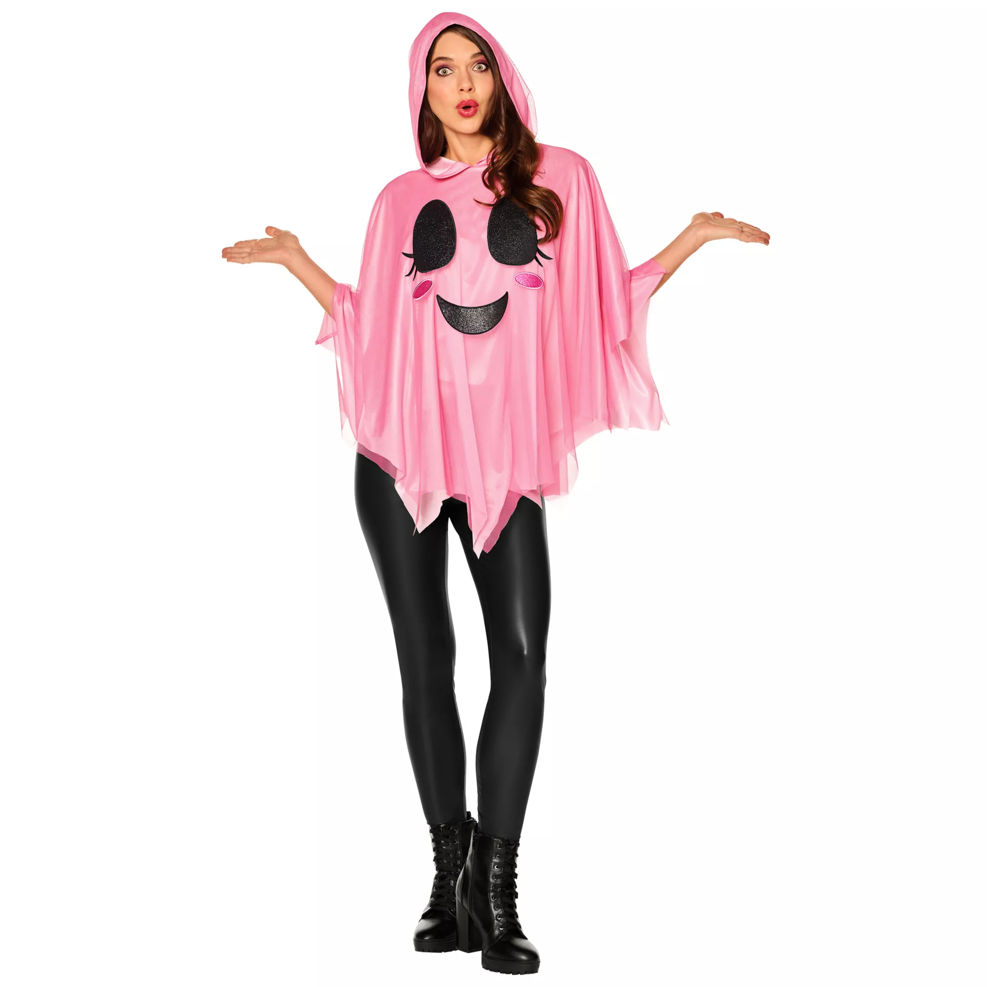 Adult Pink Ghost Poncho at Spirit Halloween