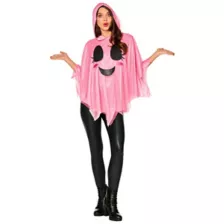 Adult Pink Ghost Poncho at Spirit Halloween