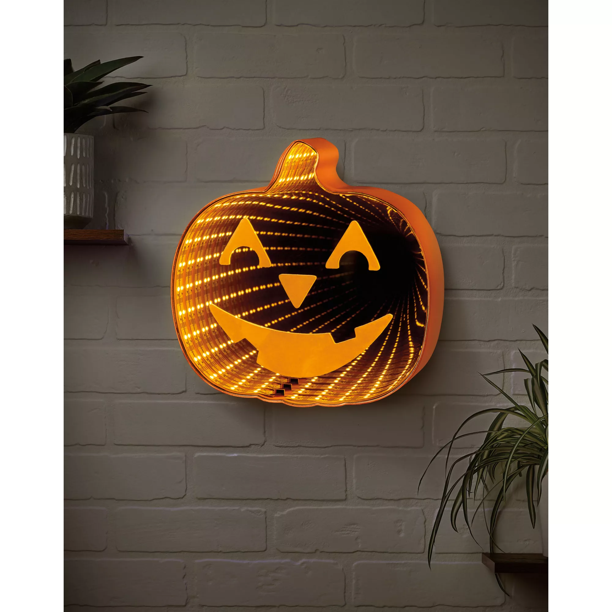 Light-Up Pumpkin Infinity Mirror at Spirit Halloween