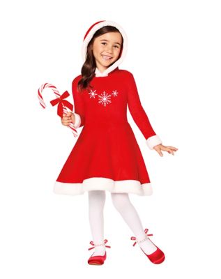 Toddler Red Snowflake Hooded Dress Costume