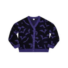 Black and Purple Bat Cardigan - Spirithalloween.com