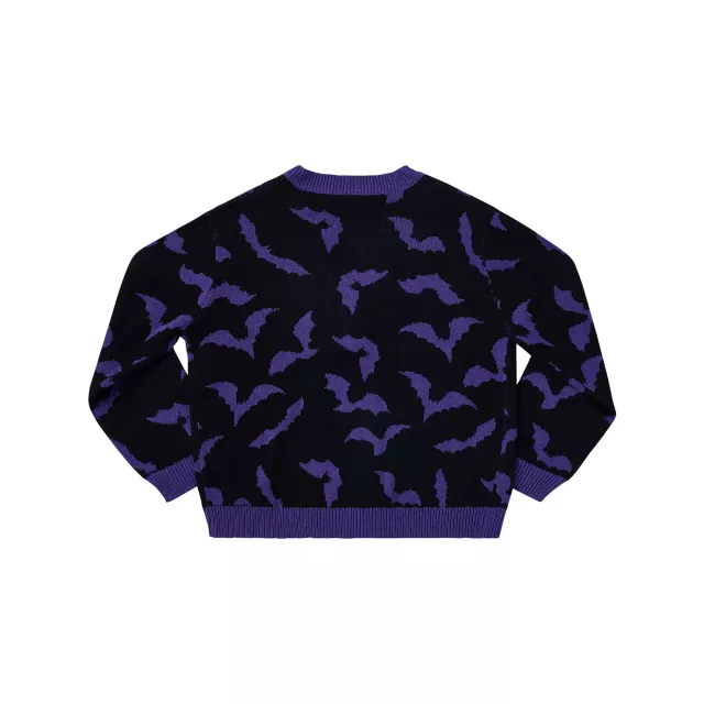 Black and Purple Bat Cardigan - Spirithalloween.com