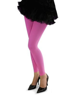 Neon Pink Footless Tights - Spirithalloween.com