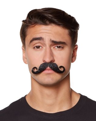 Black Handlebar Mustache - Spirithalloween.com