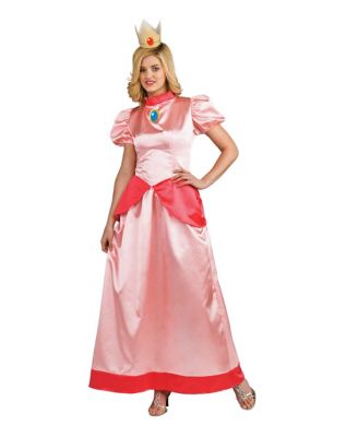 Super Mario Brothers Deluxe Princess Peach Women S Adult Halloween Costume Large