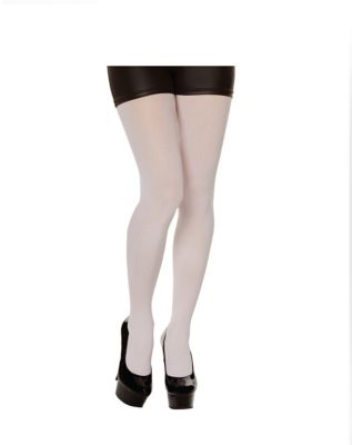 Kids' Semi-Opaque Seamless Tights, White, Assorted Sizes, Wearable Costume  Accessory for Halloween