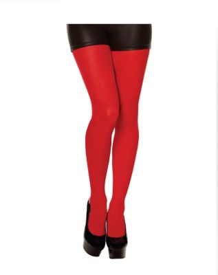 Red Opaque Tights