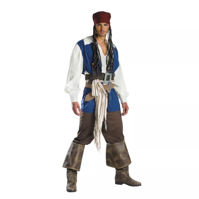 Adult Captan Jack Sparrow Costume - Pirates of the Caribbean ...