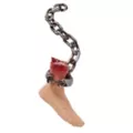 Hanging Bloody Foot Decoration at Spirit Halloween