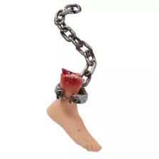 Hanging Bloody Foot Decoration at Spirit Halloween