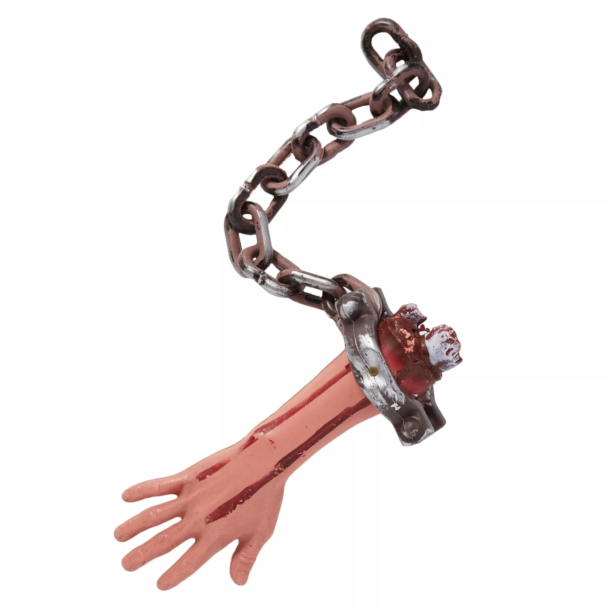 Hanging Chained Bloody Arm Decoration at Spirit Halloween