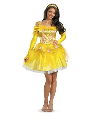 Beauty and the Beast Adult Princess Mini Dress Costume - Yellow – Dolls Kill