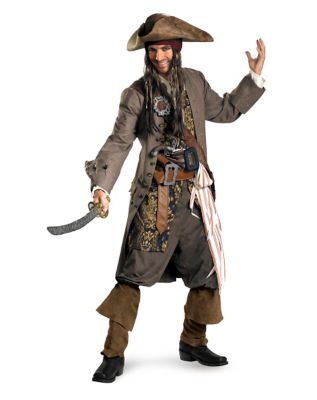 Adult Captain Jack Sparrow Costume Theatrical- Pirates of Caribbean ...