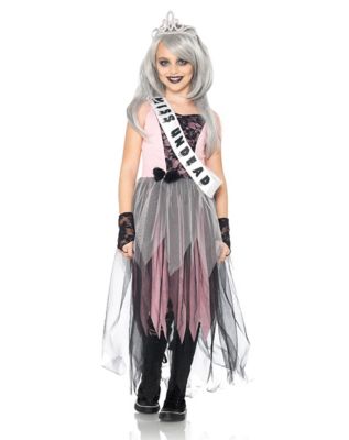 Adult Ladies Zombie Bloody Bride Fancy Dress Halloween Costume Womens Prom  Queen