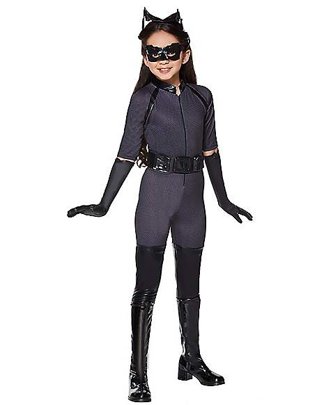 Deluxe Catwoman Ladies Fancy Dress Dark Knight Batman Superhero Womens Costume 