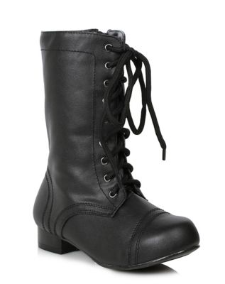 Black kids 2025 combat boots