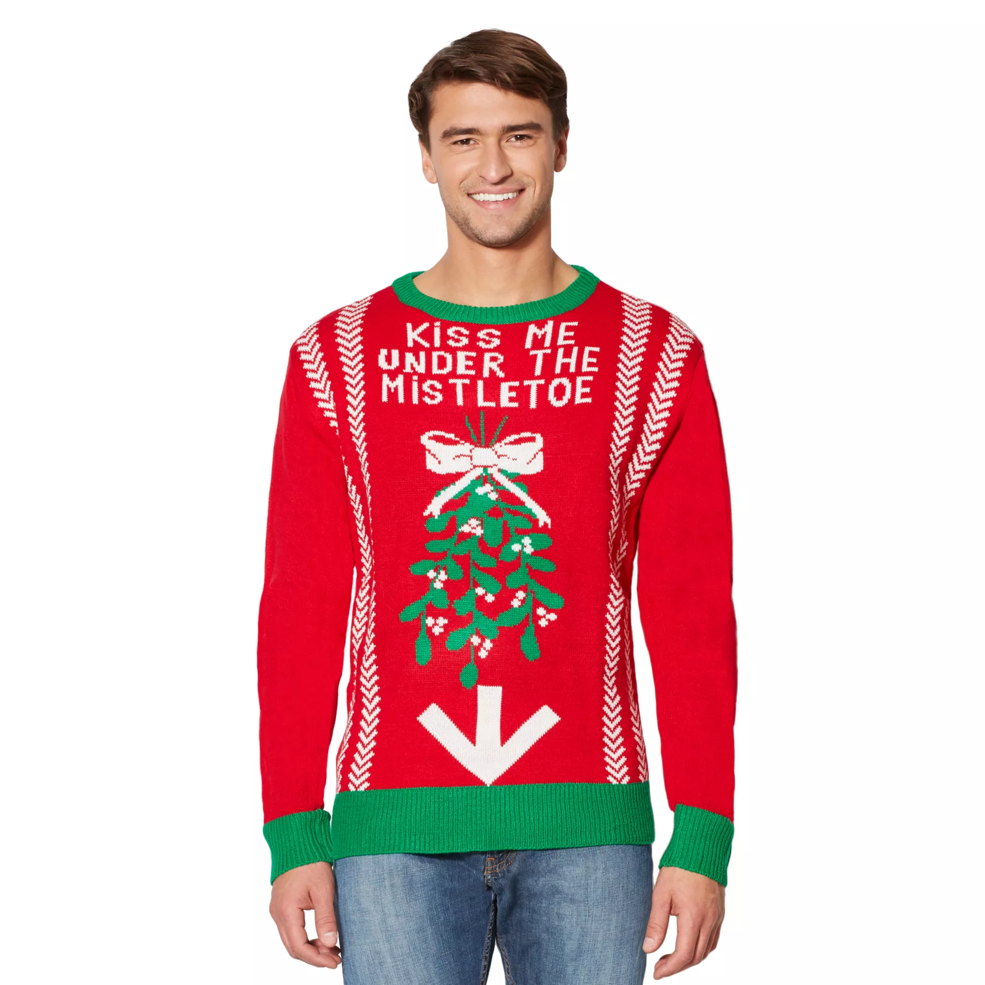 Adult Under the Mistletoe Ugly Christmas Sweater at Spencer's