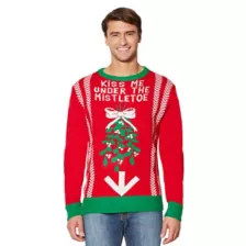 Adult Under the Mistletoe Ugly Christmas Sweater at Spencer's