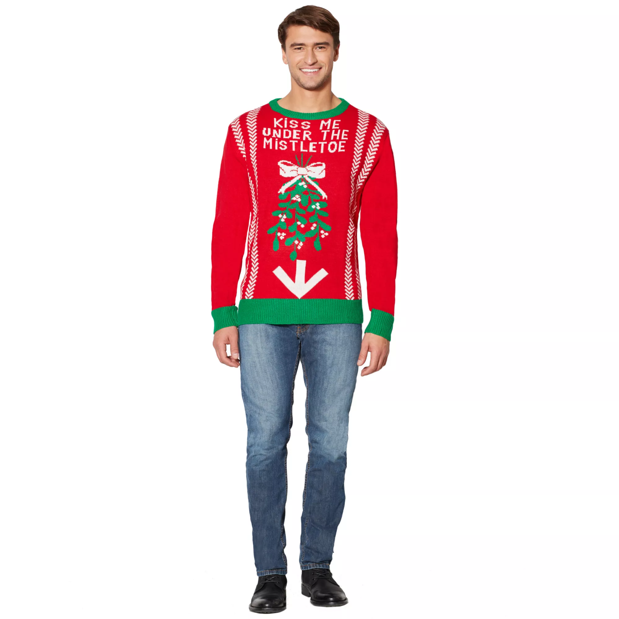 Adult Under the Mistletoe Ugly Christmas Sweater at Spencer's
