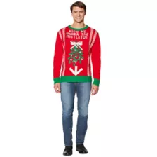 Adult Under the Mistletoe Ugly Christmas Sweater at Spencer's