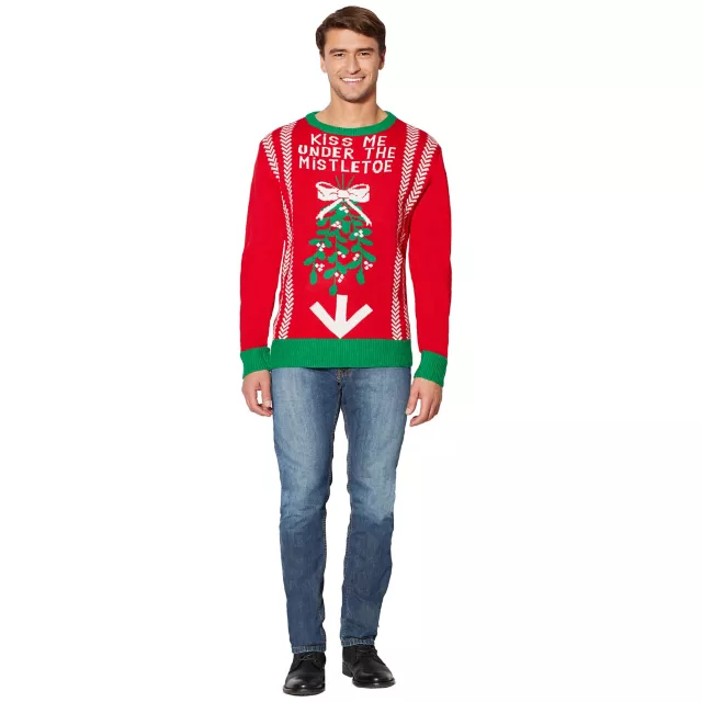 Adult Under the Mistletoe Ugly Christmas Sweater Spirithalloween