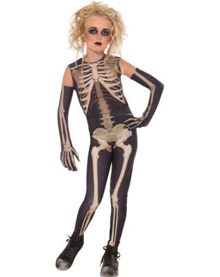 Skeleton Child Girls Costume - Spirithalloween.com