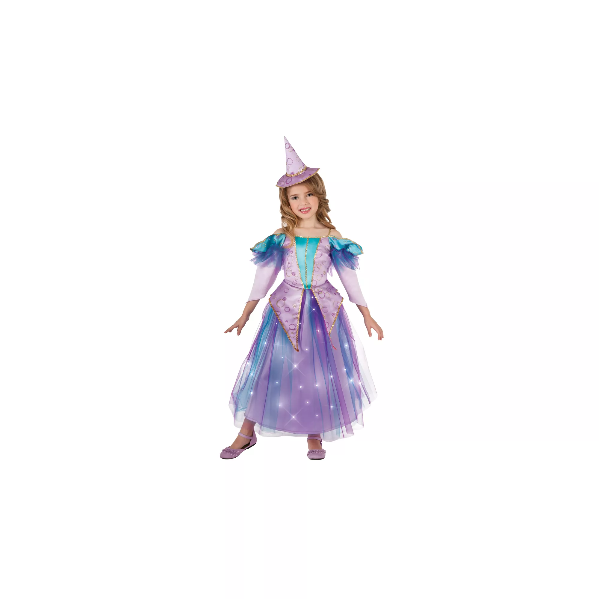 Kids Light-Up Lavender Witch Costume at Spirit Halloween