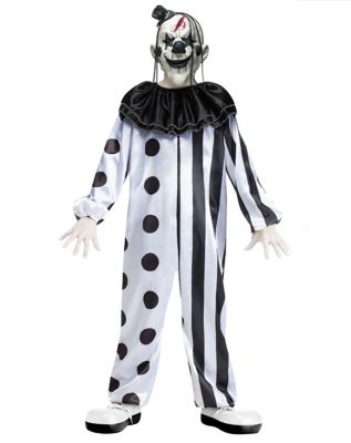 Kids Black and White Killer Clown Costume - Spirithalloween.com