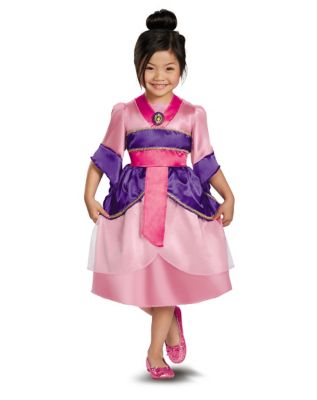 white christmas dresses Mulan Classic Matte Satin Cosplay Costume main image 1