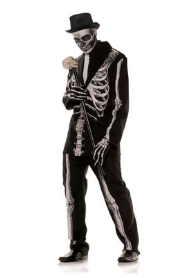Adult Bone Daddy Skeleton Tuxedo Costume - Spirithalloween.com