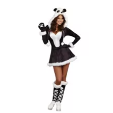 Adult Panda Bear Baby Costume w Faux Fur at Spencer's