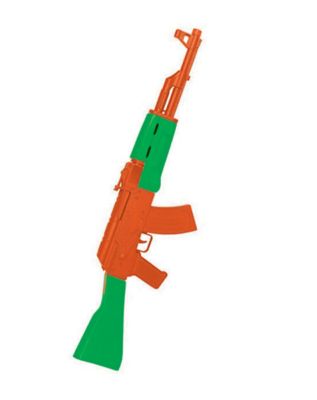 Green and store orange toy gun