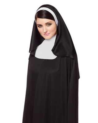 Kleding En Accessoires Nun Costume Headpiece And Collar Adult Fancy