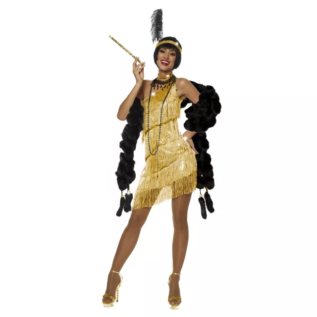 Flapper Costume Gold Adult Flapper Costume Gold Adult