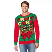 Adult Fruit Cake Ugly Christmas Sweater at Spencer's