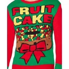 Adult Fruit Cake Ugly Christmas Sweater at Spencer's