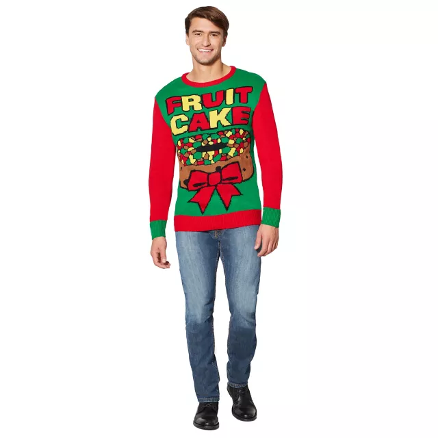 Adult Fruit Cake Ugly Christmas Sweater at Spencer's