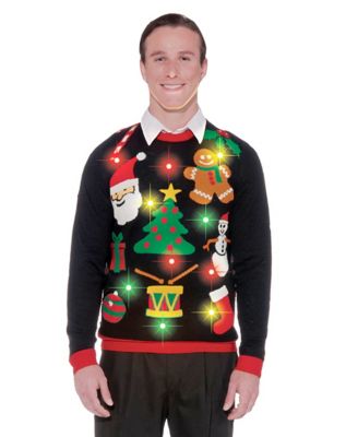 Light Up Everything Ugly Sweater - Spirithalloween.com