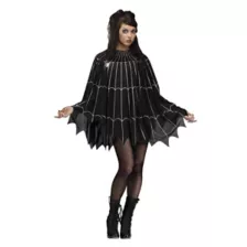 Adult Spider Web Poncho Costume at Spencer's