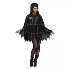 Adult  Plus Size Spider Web Poncho Costume at Spencer's