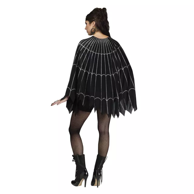 Adult  Plus Size Spider Web Poncho Costume at Spencer's