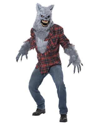 Adult Grey Lycan Werewolf Costume - Spirithalloween.com