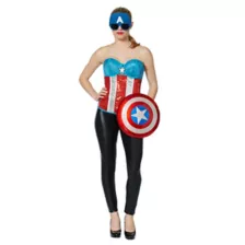 Sequin Captain America Marvel Corset at Spencer's