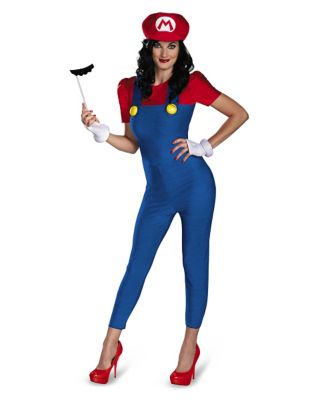 ladies super mario fancy dress Adult One Piece Costume holiday:Flats