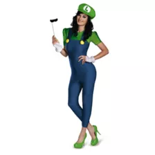 Adult Luigi One Piece Costume - Mario Bros at Spirit Halloween