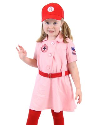 Rockford Peaches Women's Costume Baseball Uniform - Large Pink