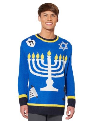 Menorah sweater outlet light up